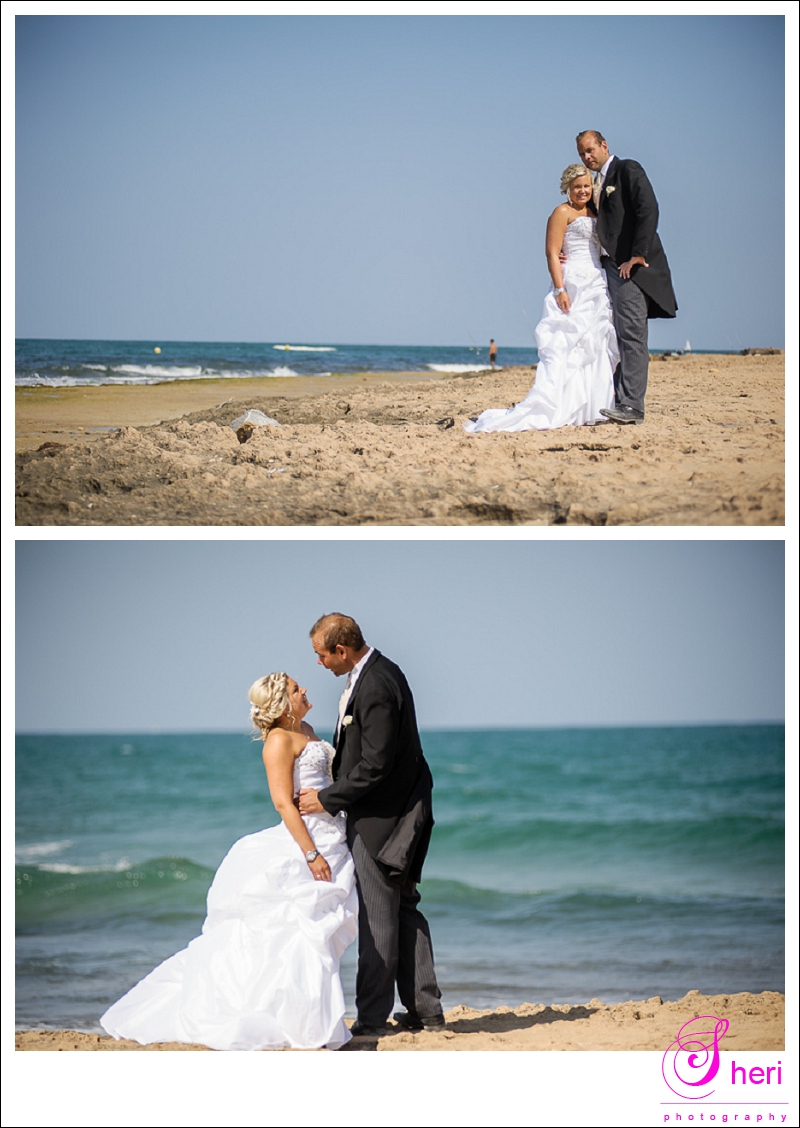 beach wedding shoot